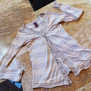 Free People vintage longsleeve stud/stripe cardiga